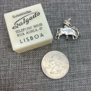 Salgado Matador Pendant Bull Fighter Fight Sterling Silver Lisboa Ourivesaria